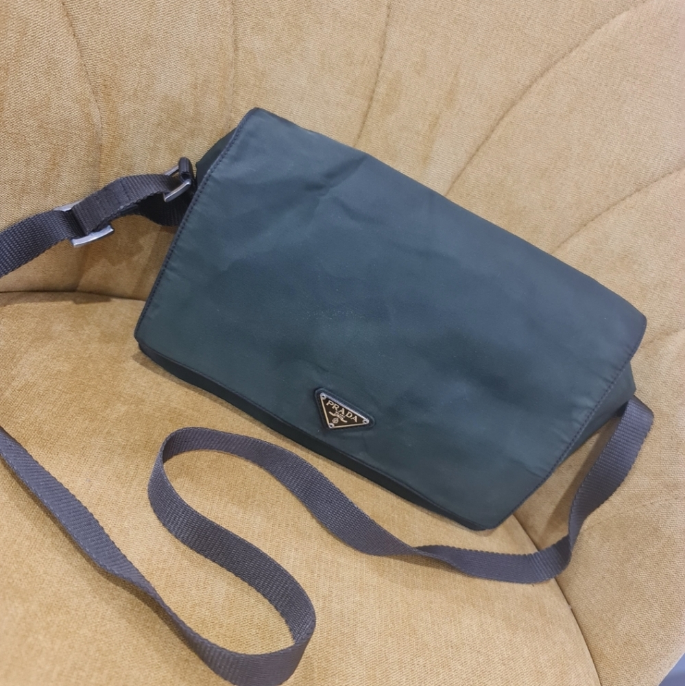 Prada two toned shouldee bag